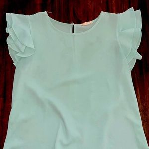 Mint Green Ruffle Sleeved Too
